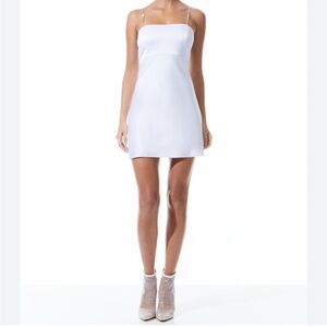 Alice + Olivia Sutton Crystal Strap Mini Dress Size 2 NWT
